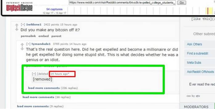 Las formas fáciles de acceder a comentarios eliminados en Reddit