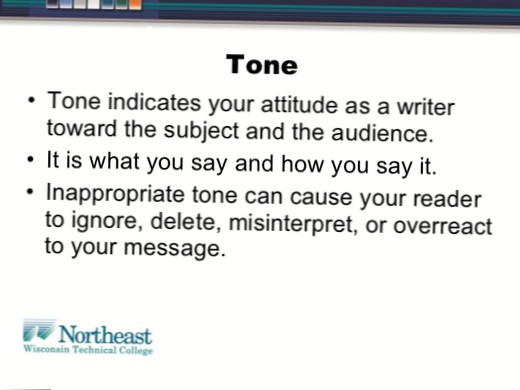 tonul mesajului e-mail este