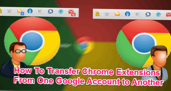 transferir extensões do Chrome para outra conta
