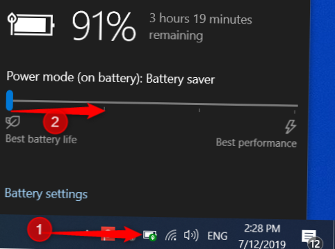 disattivare la modalità di risparmio della batteria