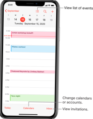 vypnout návrhy kalendáře iOS 14