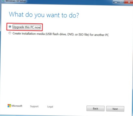 upgrade windows 7 to windows 10 from usb