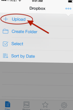 upload video to dropbox from iphone