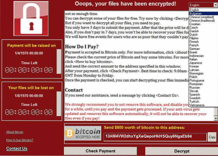 WannaCry Červ, který jedl svět