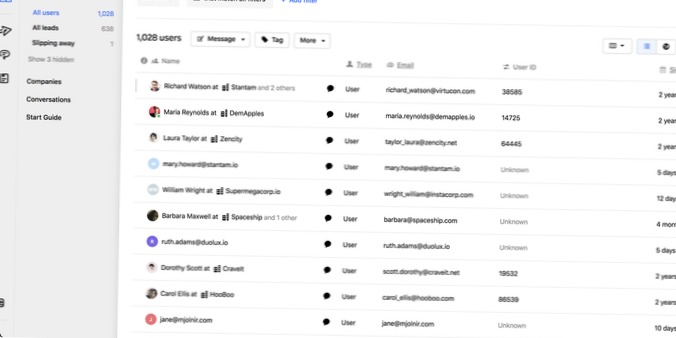 lista de aplicații web