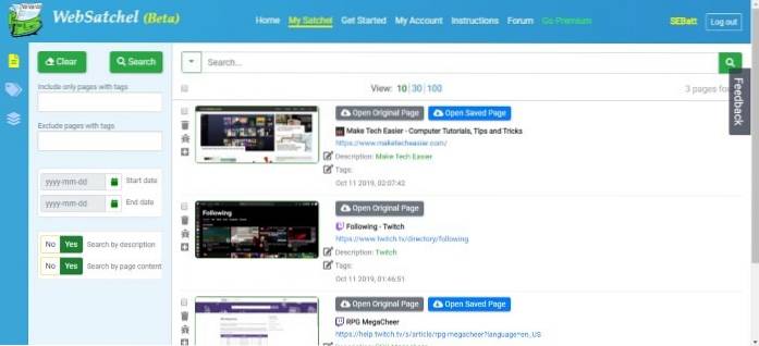 Revisão do WebSatchel - Salvar páginas da web para uso posterior