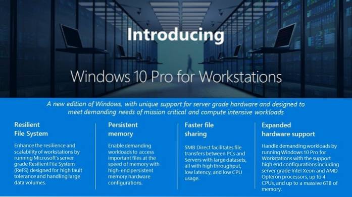 Che cos'è Windows 10 Pro per workstation e come eseguire l'aggiornamento