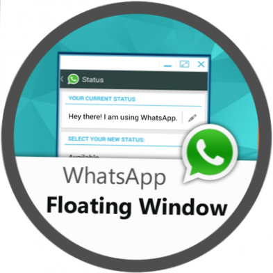 WhatsApp plovoucí okno Android
