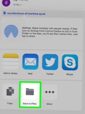hvor er epub-filer gemt på iphone
