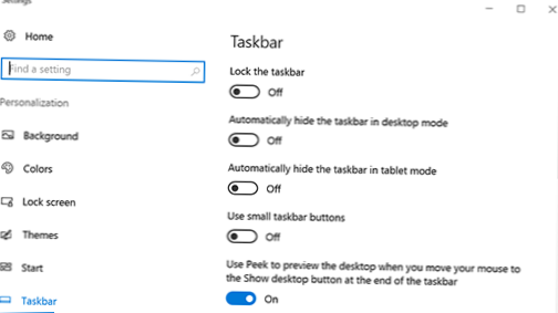 where is the taskbar on my tablet.