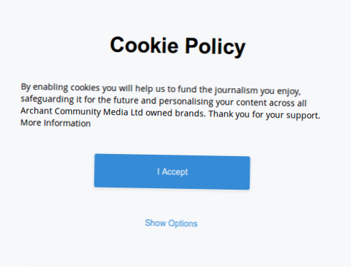 ¿Por qué los sitios web preguntan acerca de las cookies? reddit