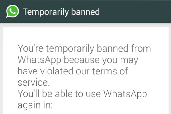 Hvorfor kan du blive forbudt fra WhatsApp