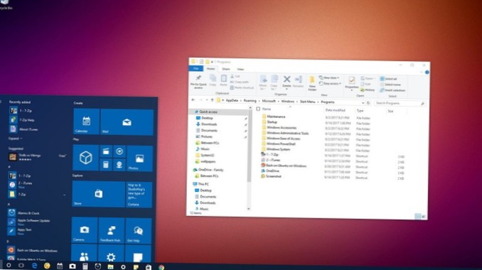 windows 10 lägg till program för att starta menylistan
