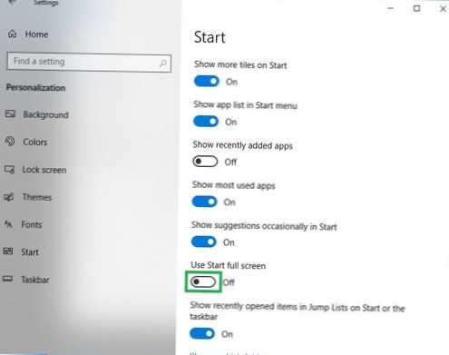 Windows 10 ändert das Layout des Startmenüs