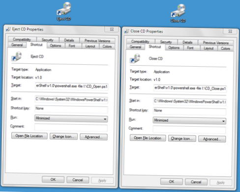 windows 10 close cd tray command