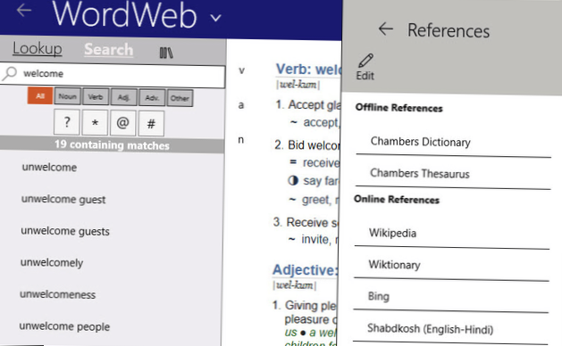windows 10 dictionary like mac