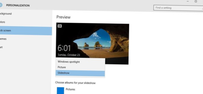 windows 10 lock screen slideshow speed