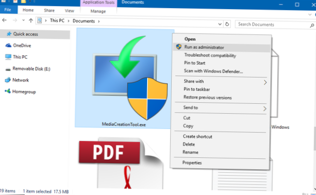 Windows 10 media skapande verktyg fast vid 55