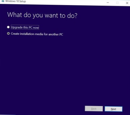 instrumentul pentru crearea de media Windows 10 blocat la 99