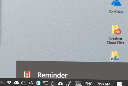 taille de notification Windows 10 trop petite