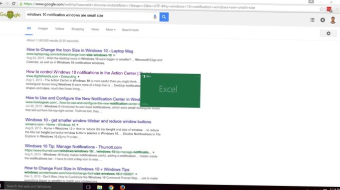taille de la police des notifications windows 10