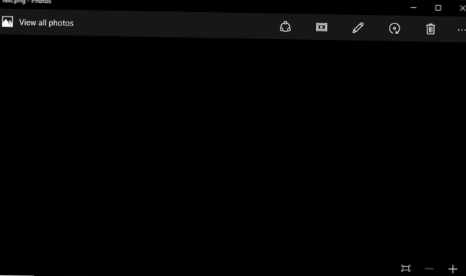 Windows 10 Photo Viewer svart bakgrund