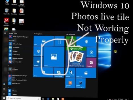 Windows 10 Fotos Live-Kachel funktioniert nicht