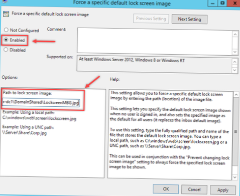 ekran blokady windows 10 pro gpo