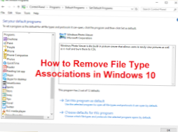 Windows 10 REMOVE default program to open file