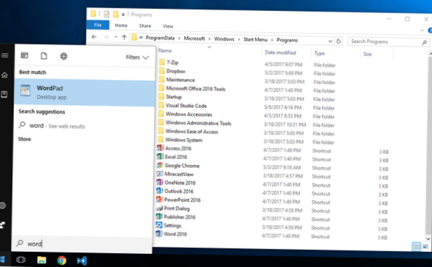 búsqueda de windows 10 no encuentra aplicaciones