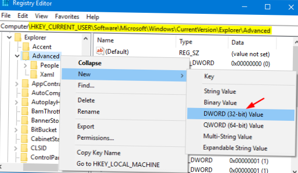 Windows 10 viser sekunder