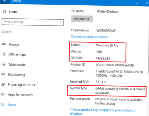 číslo sestavení systému Windows