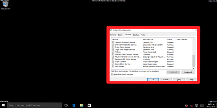 Windows Safe Mode vs. Clean Boot Hva er forskjellen?