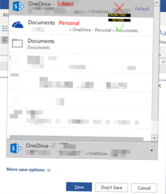 Word-Standardspeicherort onedrive