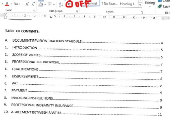 problema de selección de texto de palabra