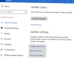 www askvg com remediază problema instalării actualizărilor automate Windows 10
