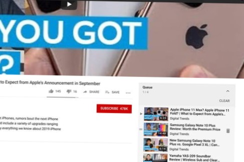 youtube ajouter à la file d'attente iphone
