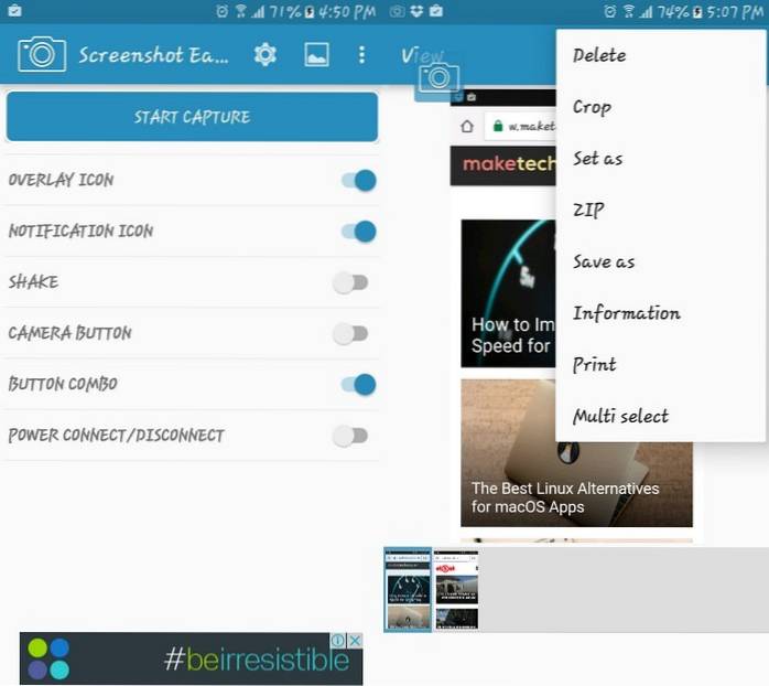 5 gratis Android-apps om geweldige schermafbeeldingen mee te maken
