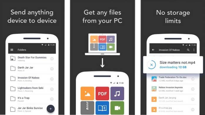 5 typů aplikací pro přenos souborů do az vašeho zařízení Android