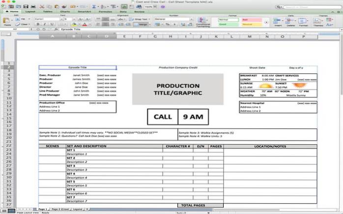 5 Useful Microsoft Excel Templates for Indie Film/TV Production