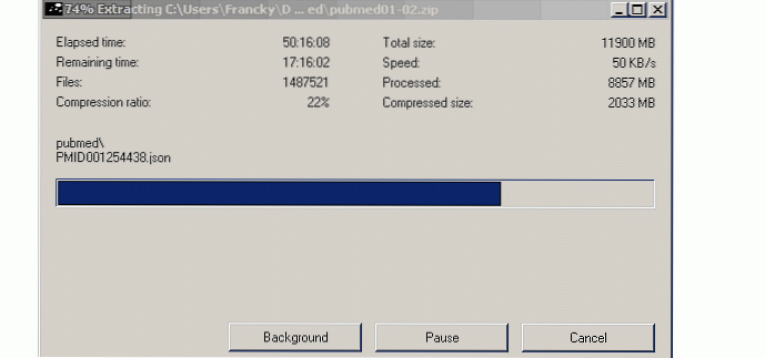 7 zip extraction slow