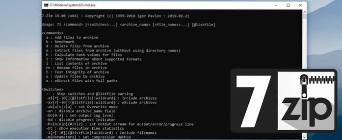 7zip lzma riga di comando