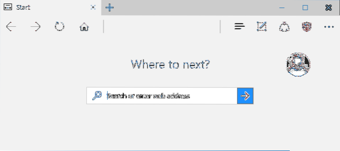 address bar missing in edge
