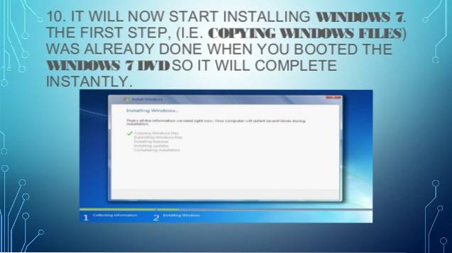 after completing the installation what should be done first and why