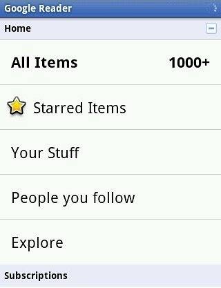 Android App Überprüfen Sie Google Reader