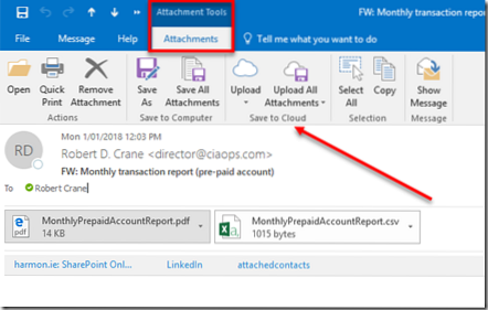 automatically save outlook attachments to sharepoint