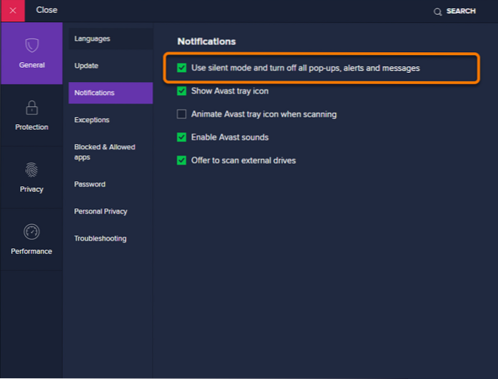 son de notification avast