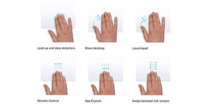 gestos big sur trackpad