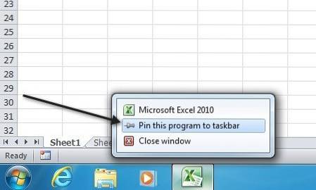não consigo fixar na barra de tarefas do Windows 7