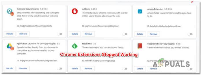 os plug-ins do Chrome não funcionam